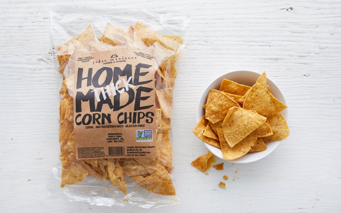 Thick Corn Tortilla Chips Sabor Mexicano SF Bay Good Eggs